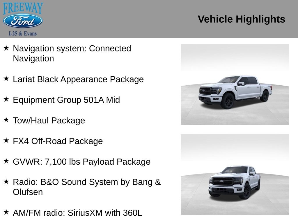 New 2025 Ford F-150 Lariat Truck