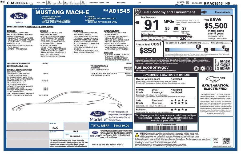 Used 2024 Ford Mustang Mach-E Select SUV