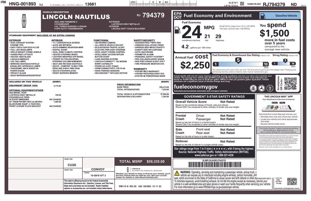 Used 2024 Lincoln Nautilus Premiere SUV