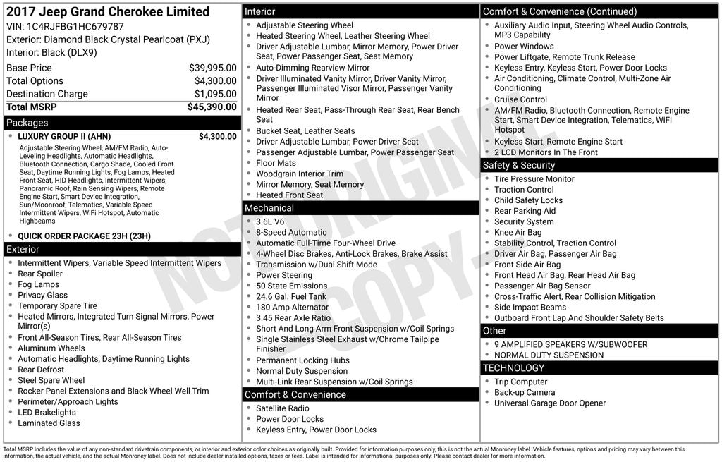 Used 2017 Jeep Grand Cherokee Limited SUV