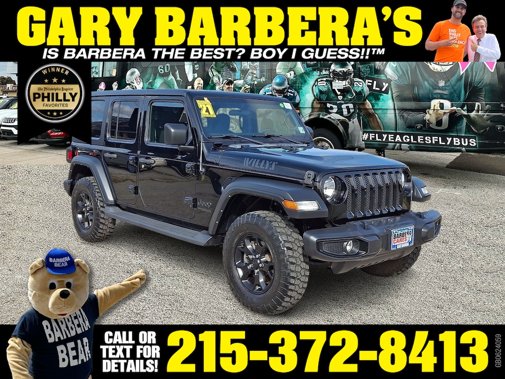 Used 2021 Jeep Wrangler Unlimited Willys Sport 4x4 Sport Utility