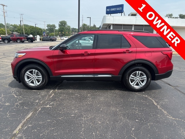 Used 2021 Ford Explorer XLT with VIN 1FMSK8DH8MGA04257 for sale in Holland, MI