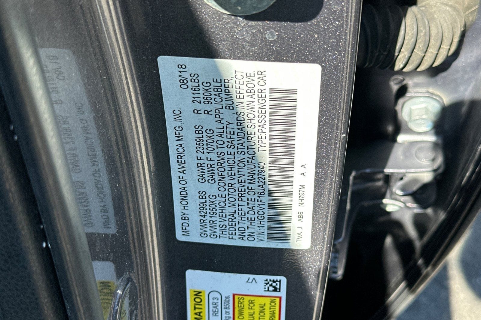 2018 Honda Accord LX - Photo 27