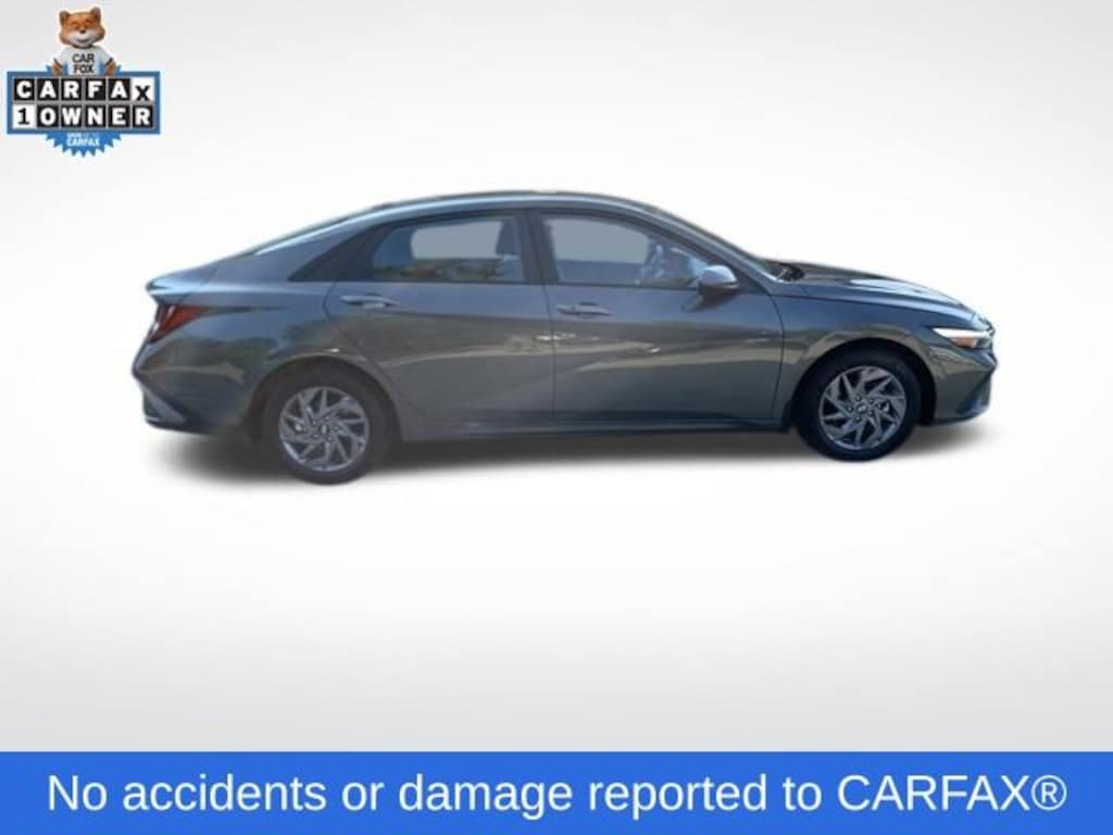 Used 2025 Hyundai Elantra Hybrid Blue Sedan