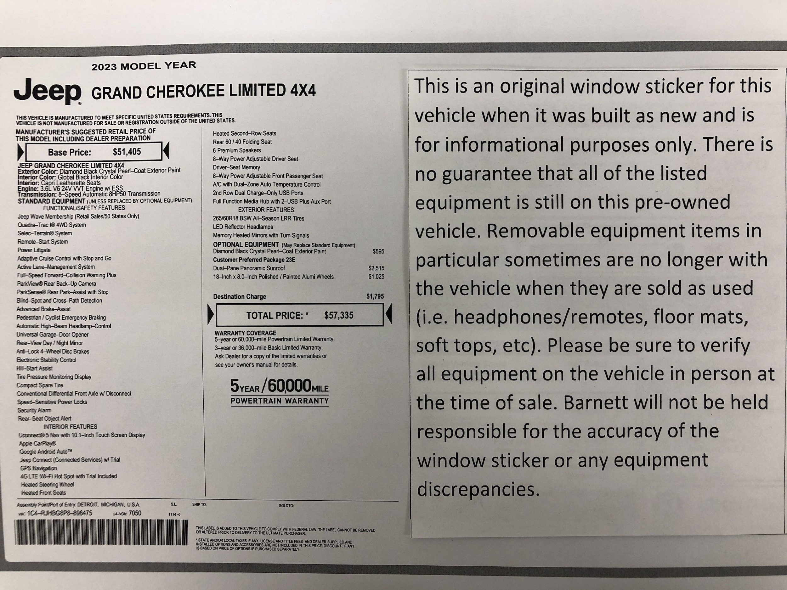 Used 2023 Jeep Grand Cherokee Limited with VIN 1C4RJHBG8P8896475 for sale in White Bear Lake, Minnesota