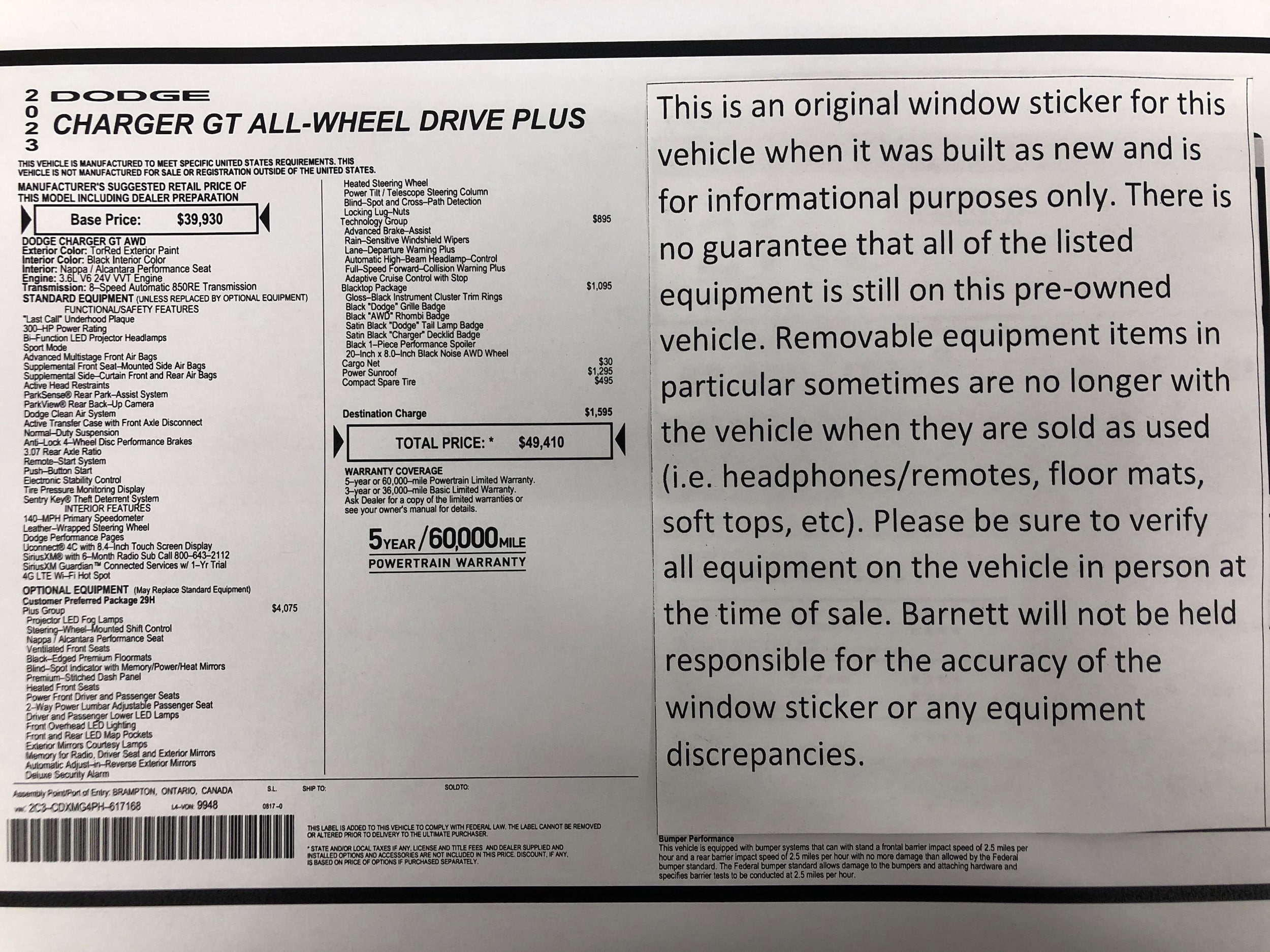 Used 2023 Dodge Charger GT with VIN 2C3CDXMG4PH617168 for sale in White Bear Lake, Minnesota