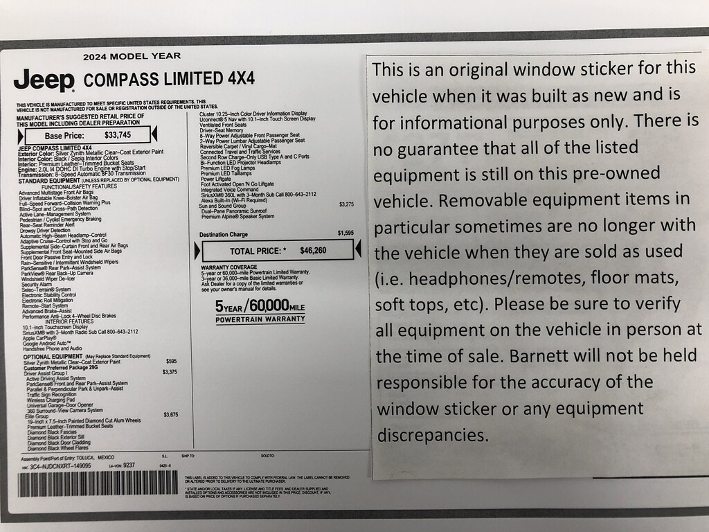 Used 2024 Jeep Compass Limited SUV