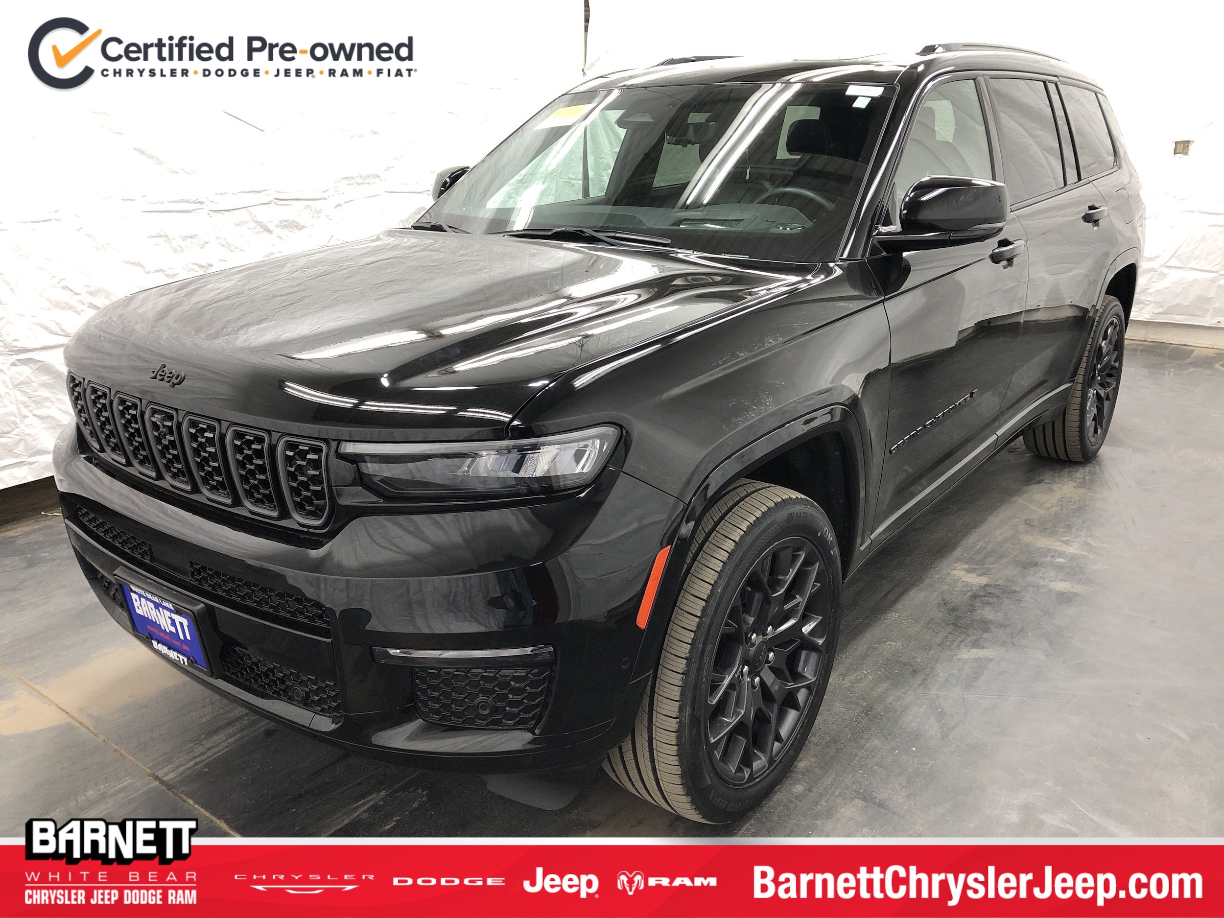 Certified 2024 Jeep Grand Cherokee L Summit Reserve with VIN 1C4RJKEG9R8594558 for sale in White Bear Lake, Minnesota