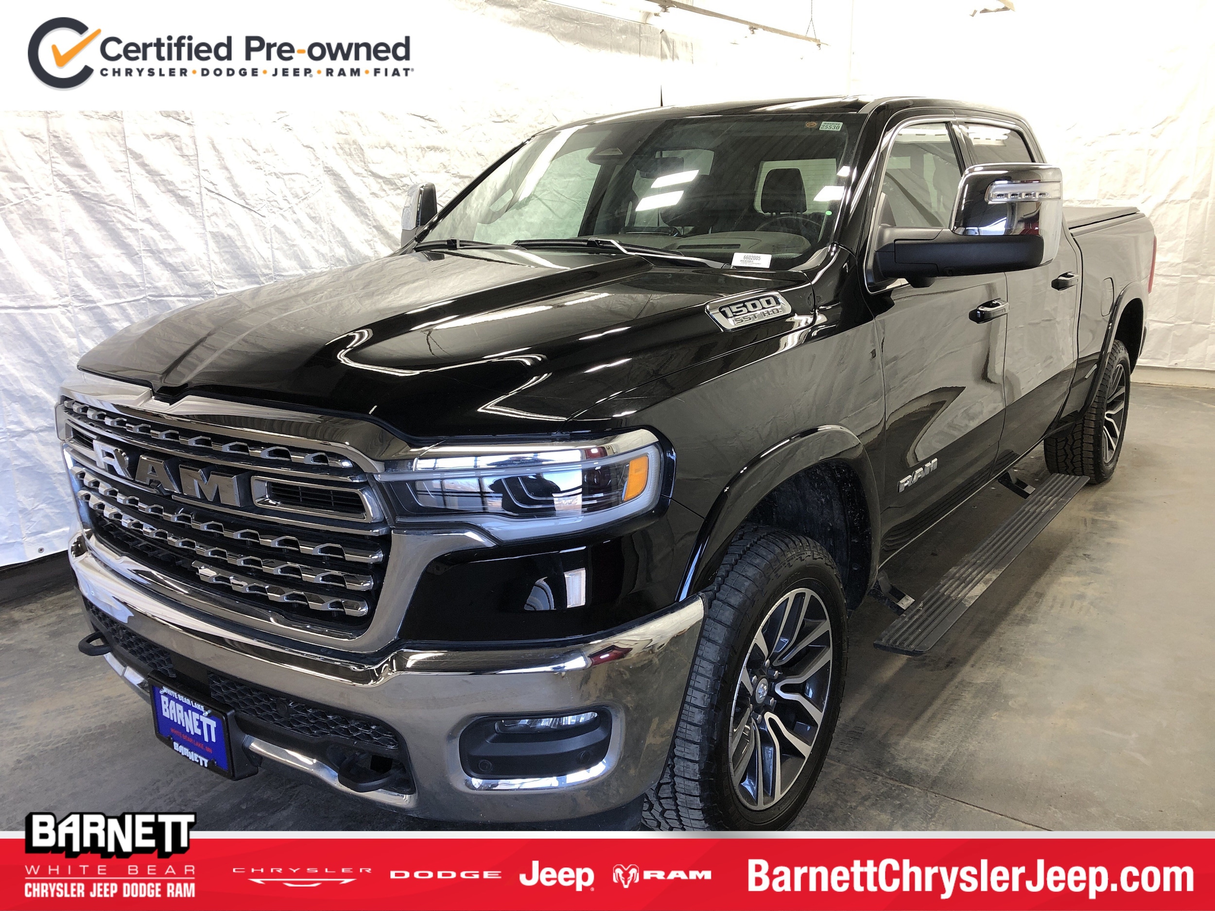 Certified 2025 RAM Ram 1500 Pickup Limited Longhorn with VIN 1C6SRFPP2SN568803 for sale in White Bear Lake, Minnesota