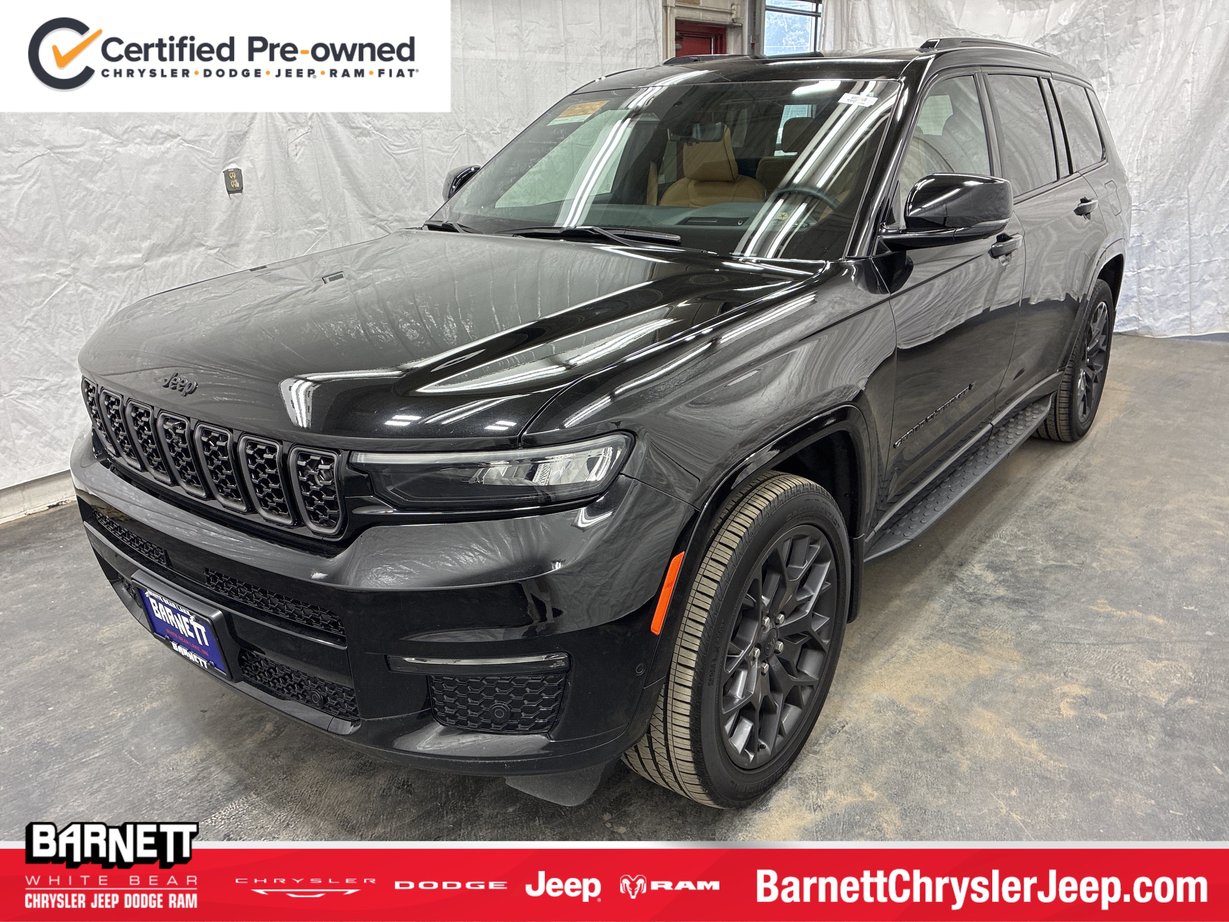 Certified 2024 Jeep Grand Cherokee L Summit Reserve with VIN 1C4RJKEG7R8615486 for sale in White Bear Lake, Minnesota