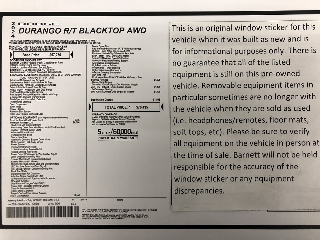 Used 2024 Dodge Durango R/T Prem Tow N Go SUV