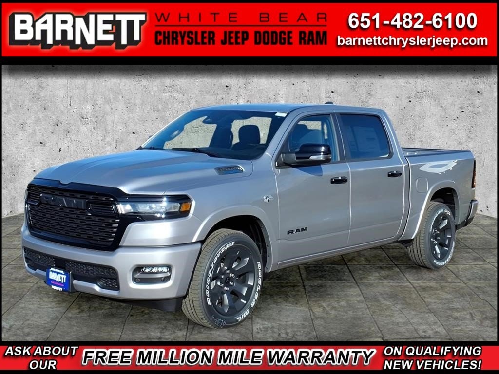 New Billet Silver 2026 Ram 1500 Big Horn 4x4 Crew Cab 57 Box in