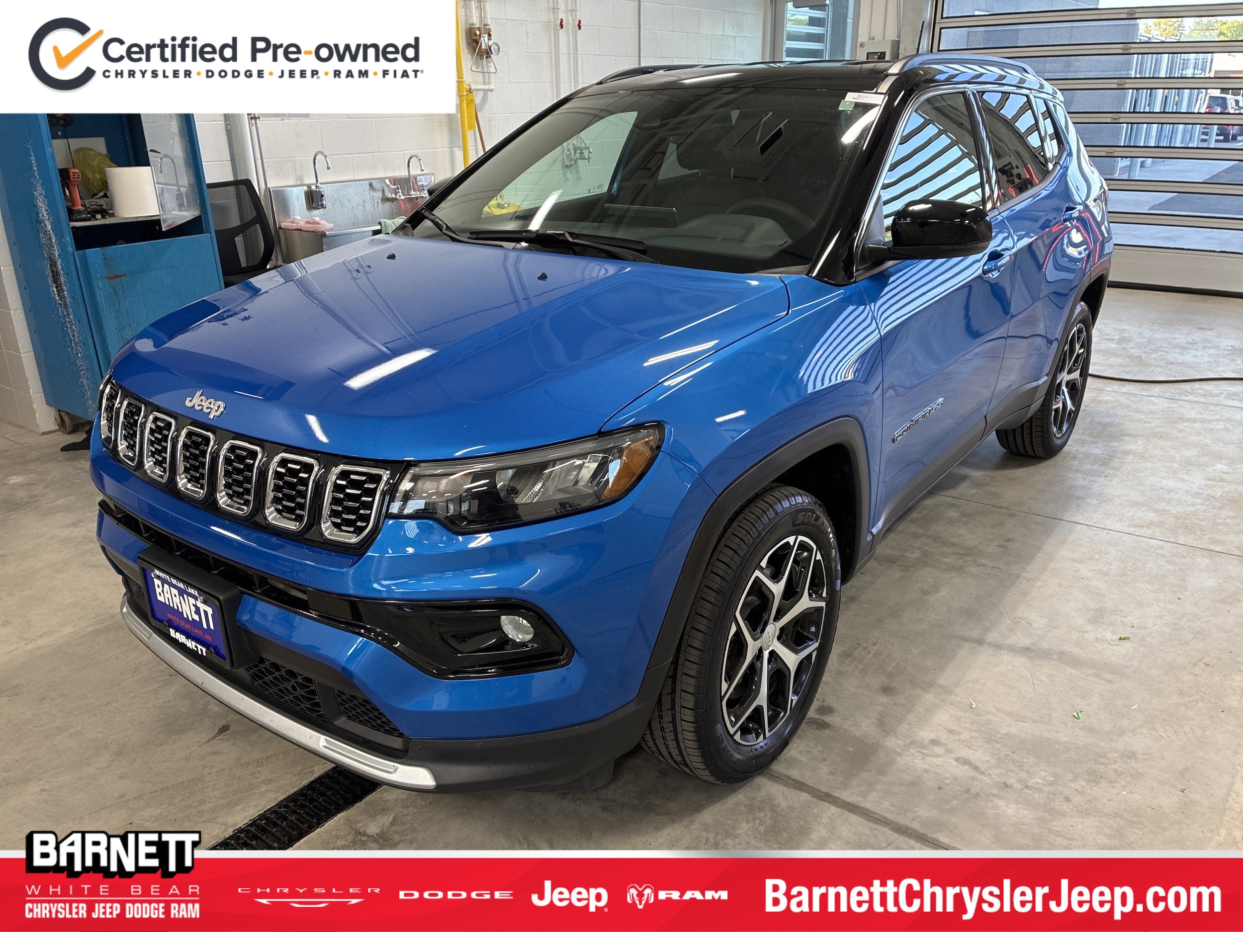 Certified 2024 Jeep Compass Limited with VIN 3C4NJDCN4RT153031 for sale in White Bear Lake, Minnesota