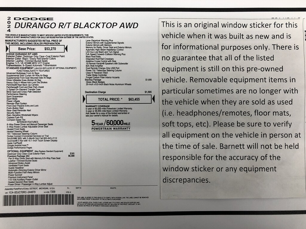 Used 2024 Dodge Durango R/T Premium SUV