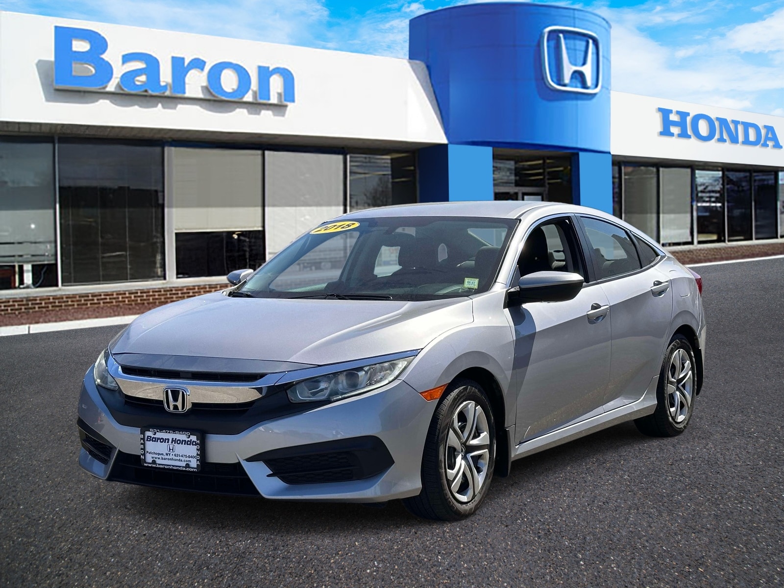 Used 2018 Honda Civic LX with VIN 2HGFC2F51JH530895 for sale in Patchogue, NY