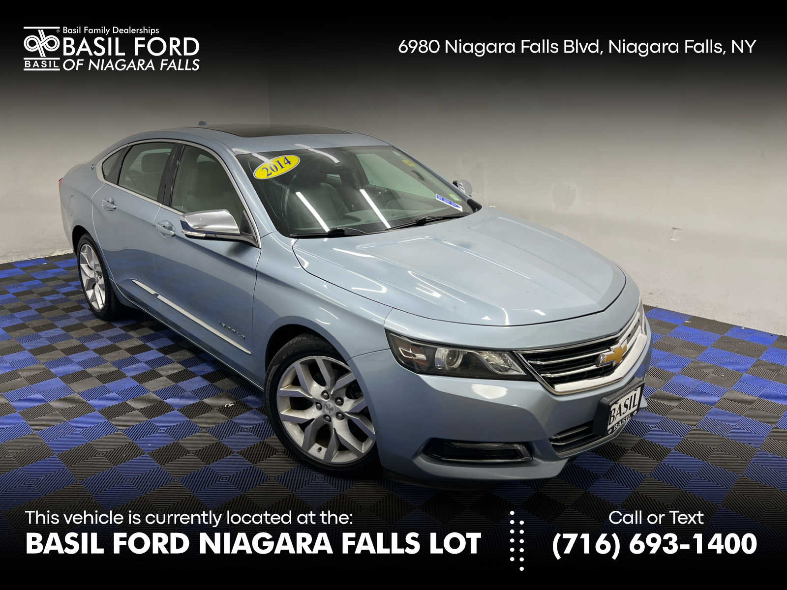 Used 2014 Chevrolet Impala 2LZ with VIN 1G1155S32EU129618 for sale in Niagara Falls, NY