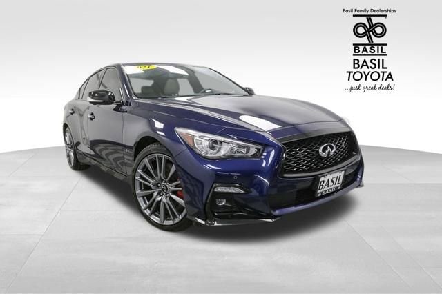 Used 2021 INFINITI Q50 RED SPORT with VIN JN1FV7DR5MM880806 for sale in Lockport, NY