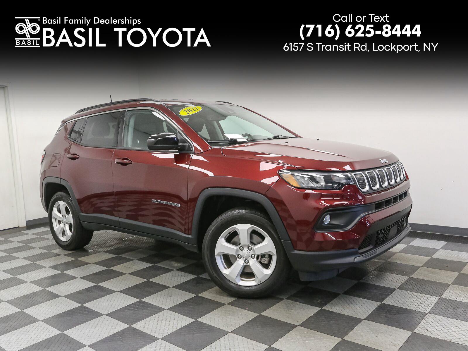 Used 2022 Jeep Compass Latitude with VIN 3C4NJDBB7NT131249 for sale in Lockport, NY