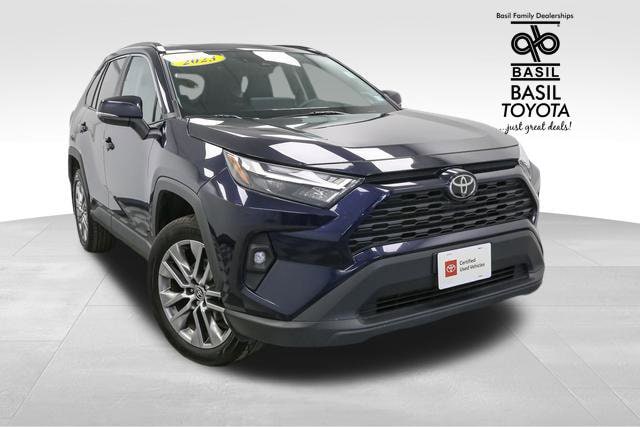 Certified 2023 Toyota RAV4 XLE Premium with VIN 2T3A1RFVXPW353988 for sale in Lockport, NY