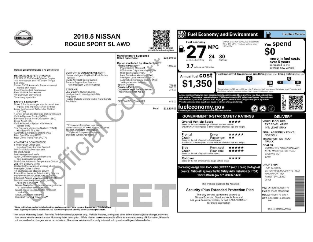 Used 2018 Nissan Rogue Sport SL SUV