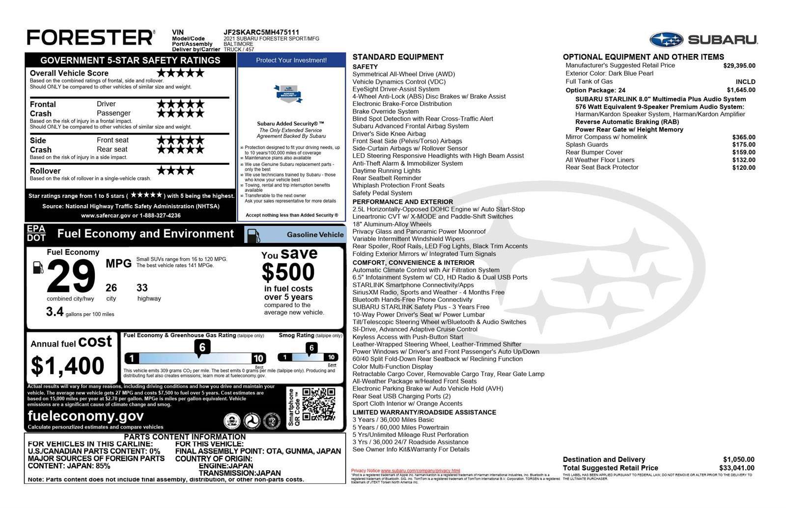 2021 Subaru Forester Sport - Photo 48