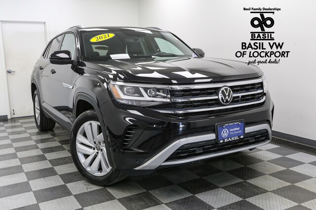 Used 2021 Volkswagen Atlas Cross Sport SE w/Tech with VIN 1V2KC2CA8MC239539 for sale in Lockport, NY