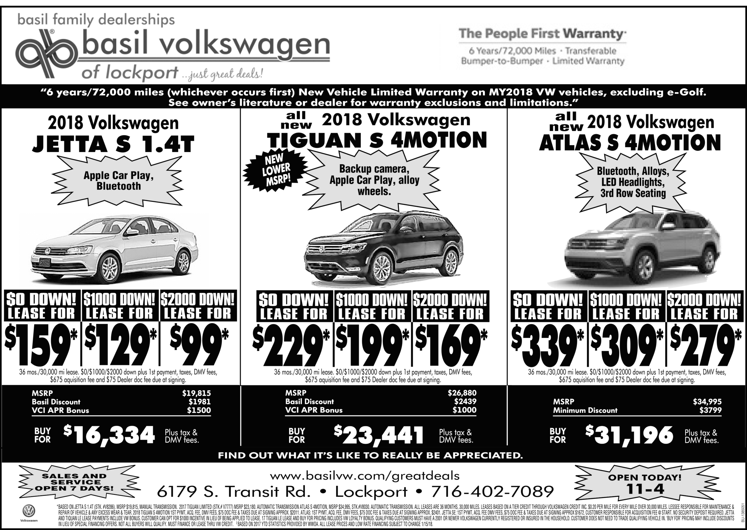 Basil Volkswagen of Lockport New Volkswagen dealership in Lockport