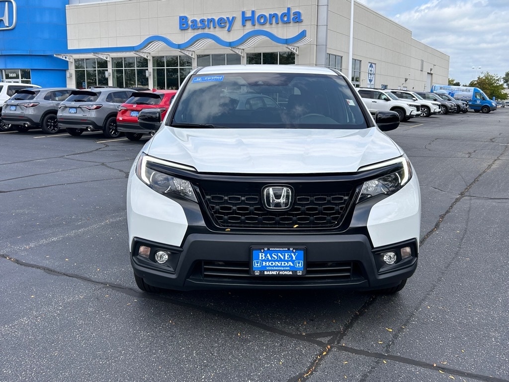 Certified 2021 Honda Passport Sport with VIN 5FNYF8H22MB024961 for sale in Mishawaka, IN