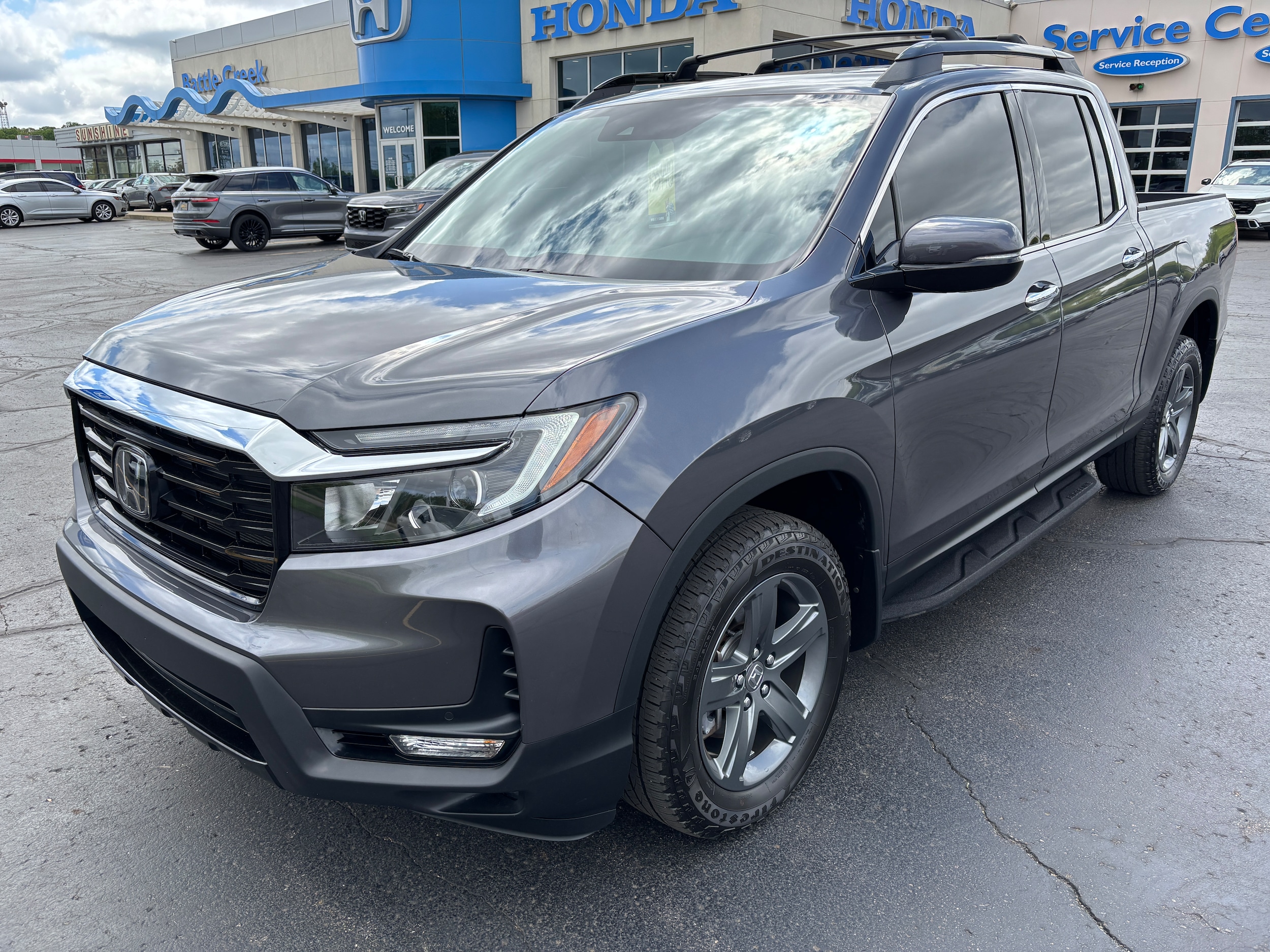 Certified 2023 Honda Ridgeline RTL-E with VIN 5FPYK3F73PB012116 for sale in Battle Creek, MI