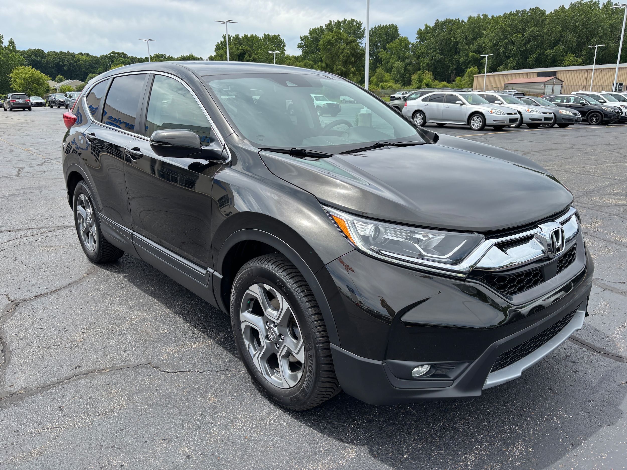 Certified 2019 Honda CR-V EX with VIN 2HKRW2H57KH651441 for sale in Springfield, MI