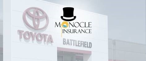 Insurance agent helping customers