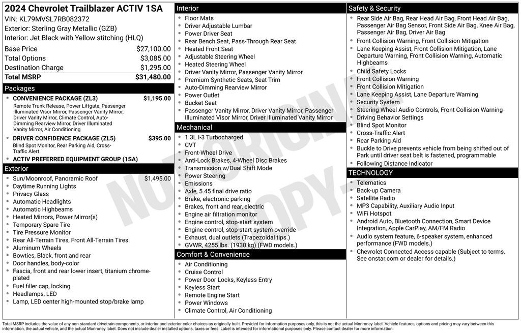 Used 2024 Chevrolet Trailblazer Activ SUV