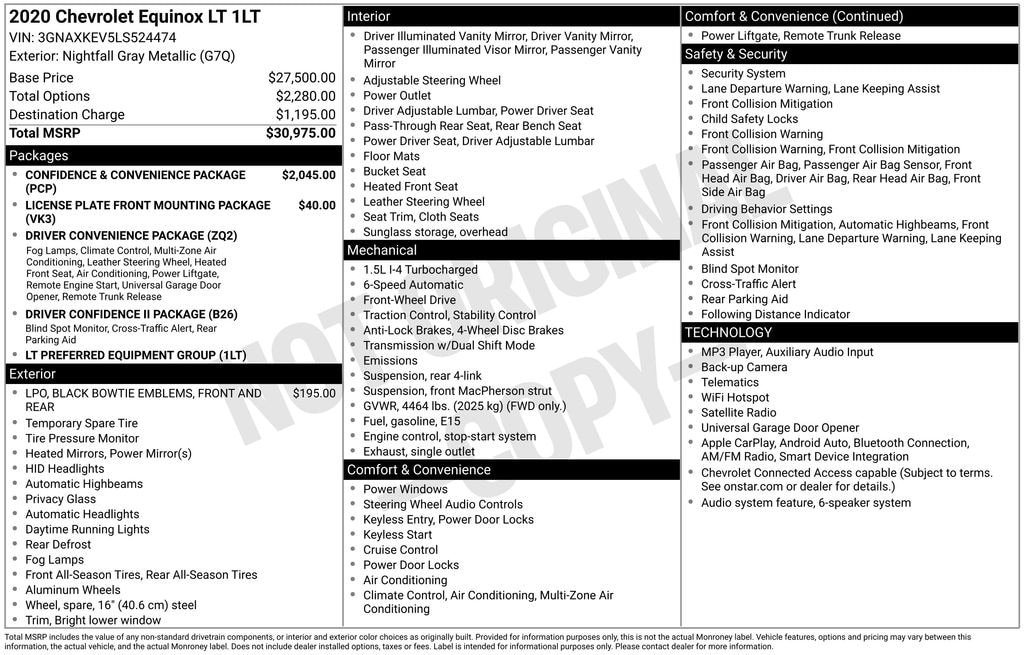 Used 2020 Chevrolet Equinox LT SUV