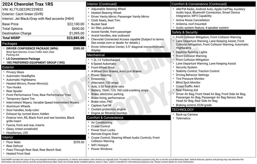 Used 2024 Chevrolet Trax 1RS SUV