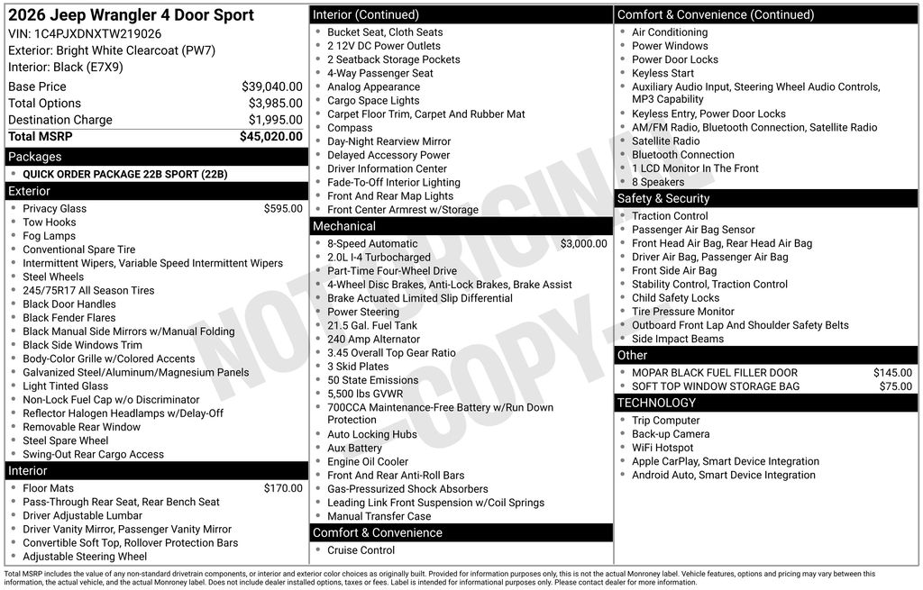 2026 Jeep Wrangler 4-Door Sport - Photo 28