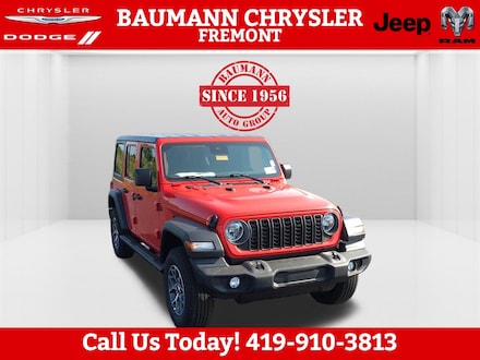 Featured new 2024 Jeep Wrangler 4-DOOR SPORT S Sport Utility for sale in Port Clinton, OH