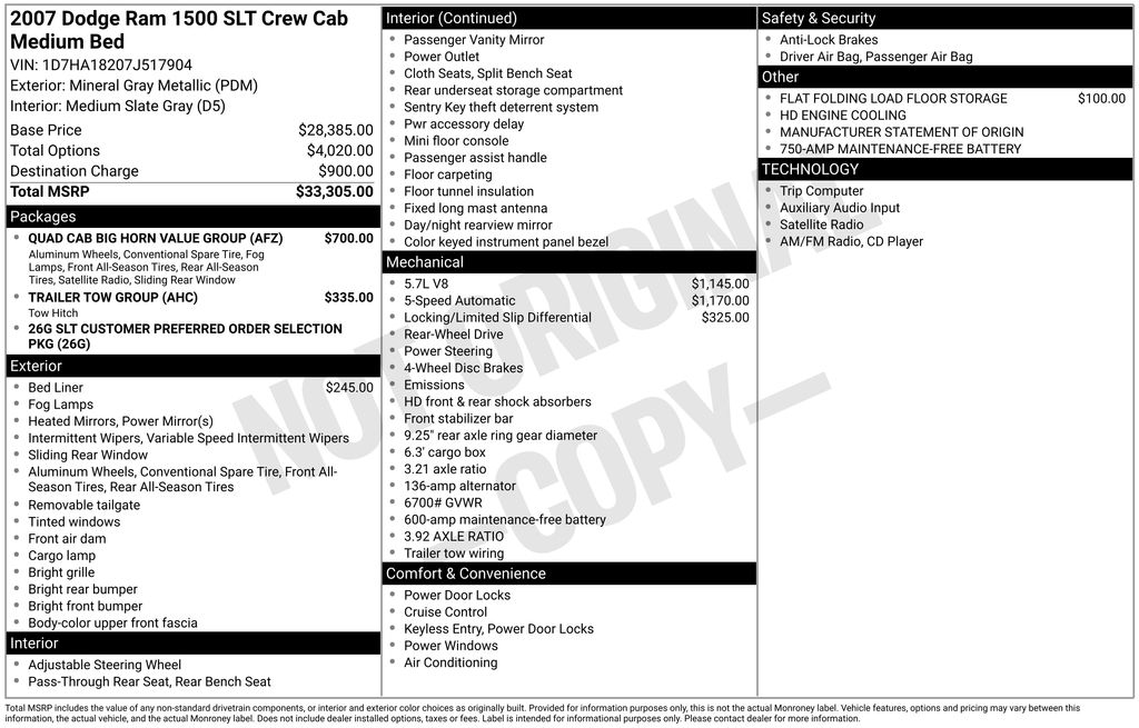 2007 Dodge Ram 1500 SLT Quad Cab LWB's photo