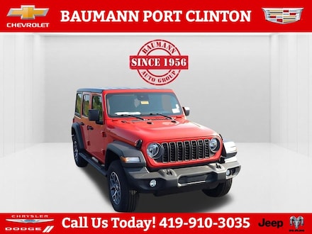 Featured new 2024 Jeep Wrangler 4-DOOR SPORT S Sport Utility for sale in Port Clinton, OH