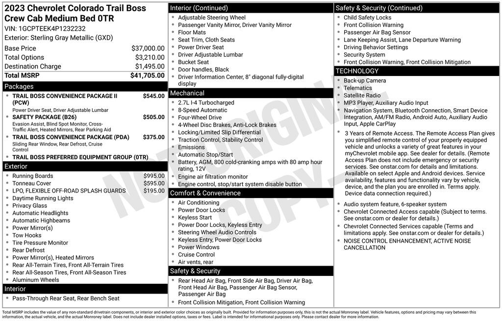 Used 2023 Chevrolet Colorado Trail Boss Truck