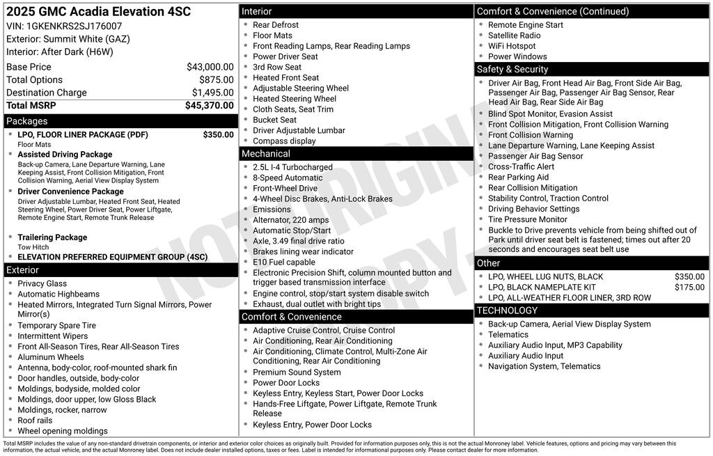 Used 2025 GMC Acadia Elevation SUV