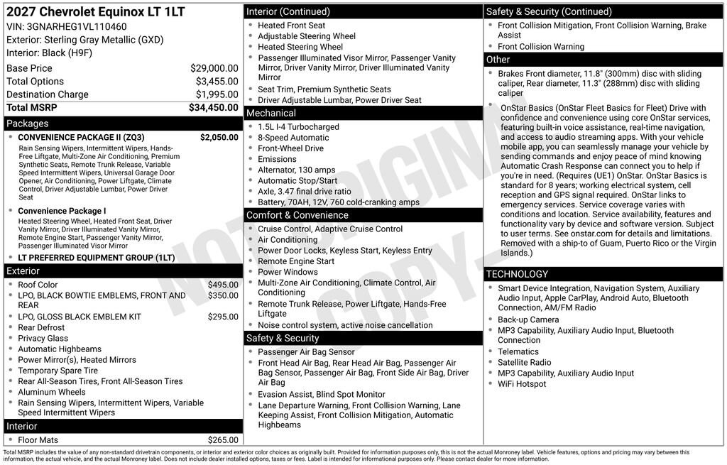 New 2027 Chevrolet Equinox LT SUV