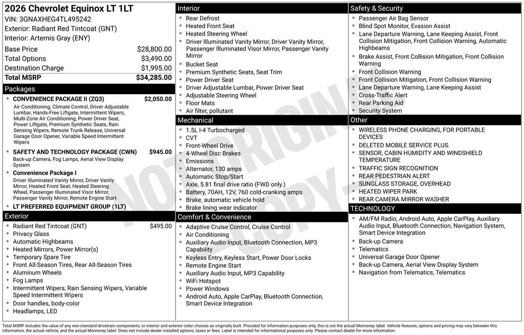 2026 Chevrolet Equinox LT 1.5T's photo