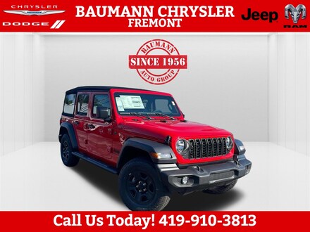 Featured New 2024 Jeep Wrangler 4-DOOR SPORT Sport Utility for sale in Fremont, OH