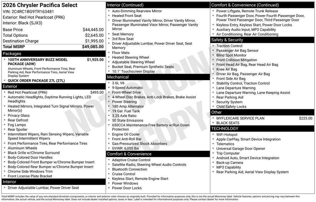 2026 Chrysler Pacifica Select - Photo 28