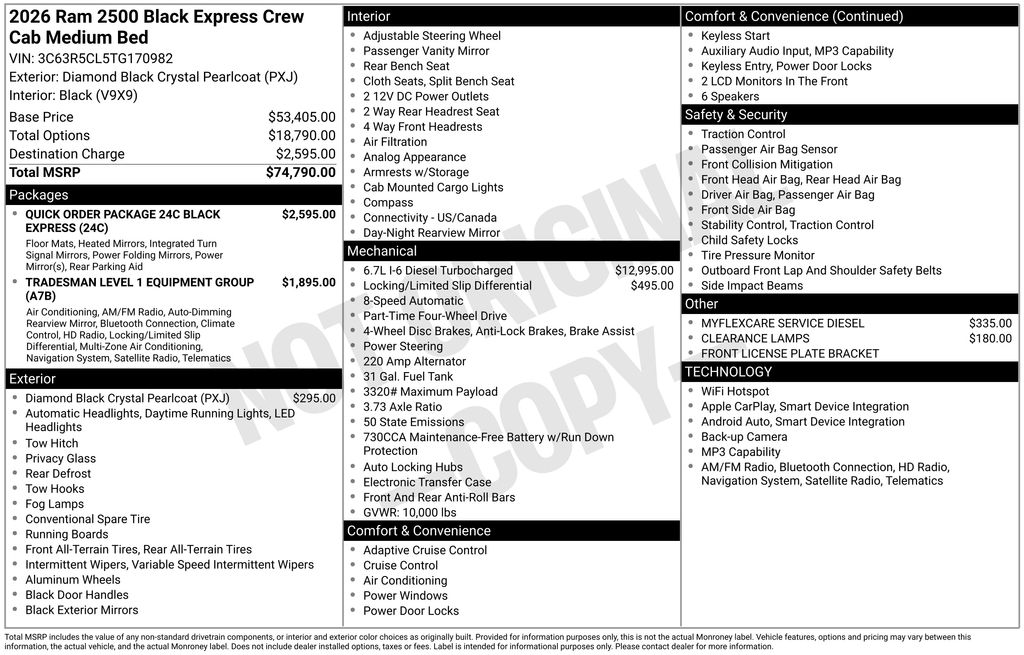 2026 RAM 2500 Tradesman/Black Express - Photo 28