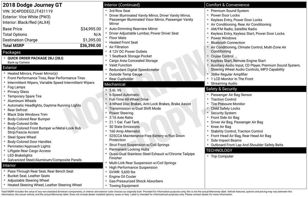 2018 Dodge Journey GT