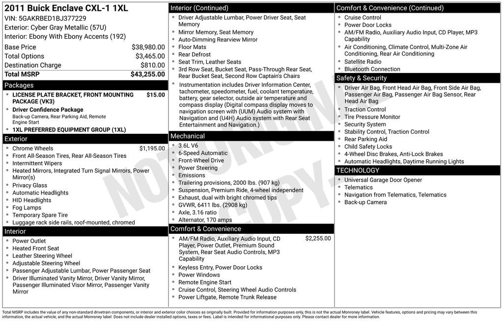 2011 Buick Enclave CXL-1 - Photo 28