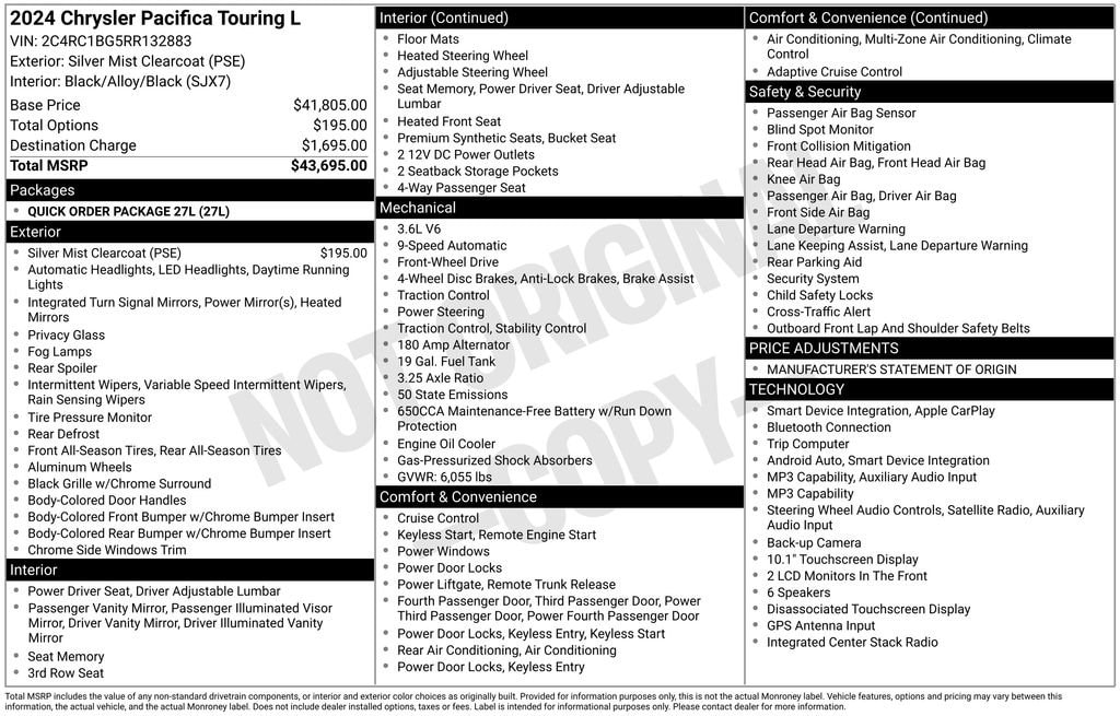 2024 Chrysler Pacifica Touring L - Photo 28