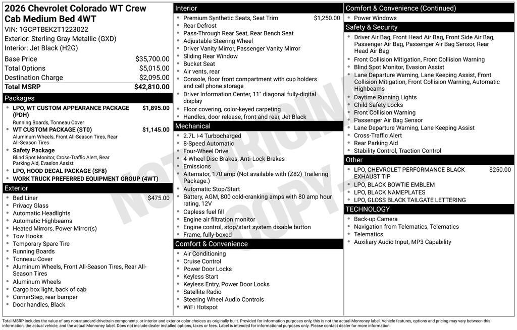 2026 Chevrolet Colorado Work Truck - Photo 25