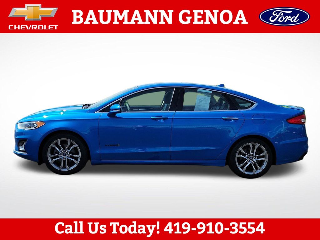 Used 2019 Ford Fusion Hybrid Titanium with VIN 3FA6P0RU4KR255805 for sale in Genoa, OH